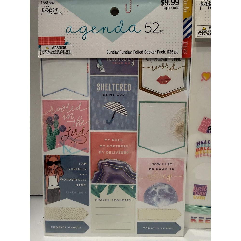 The Paper Studio Agenda 52 Planner Stickers 5 Packs Faith Mom Life *few missing* - Picture 4 of 6